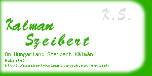 kalman szeibert business card