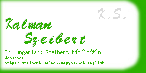 kalman szeibert business card